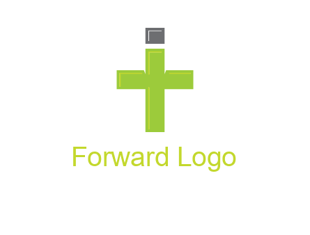 letter IT forming cross logo