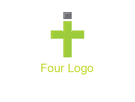 letter IT forming cross logo