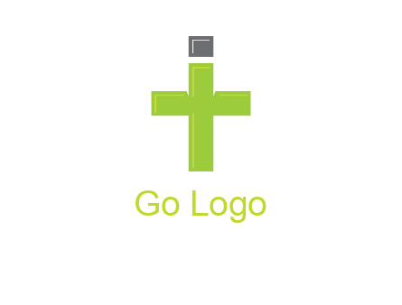 letter IT forming cross logo