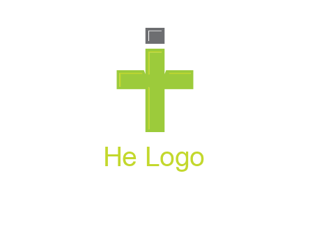 letter IT forming cross logo