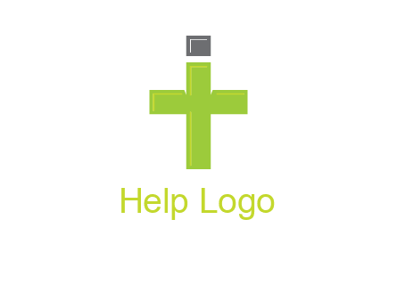 letter IT forming cross logo