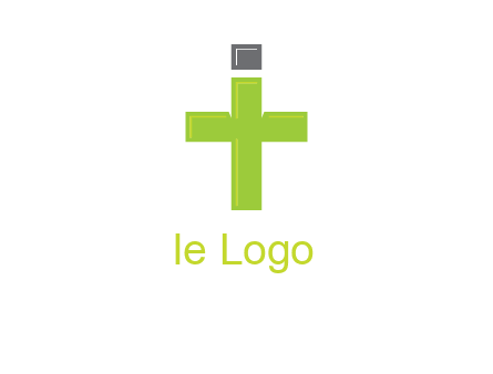 letter IT forming cross logo