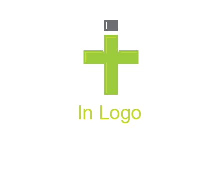 letter IT forming cross logo