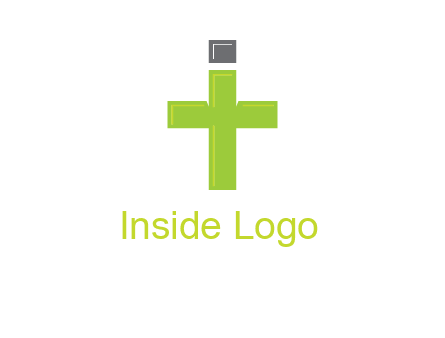 letter IT forming cross logo