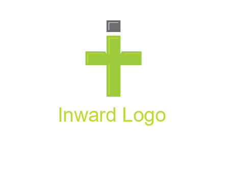 letter IT forming cross logo