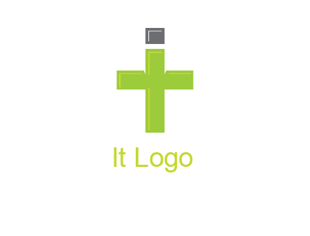 letter IT forming cross logo