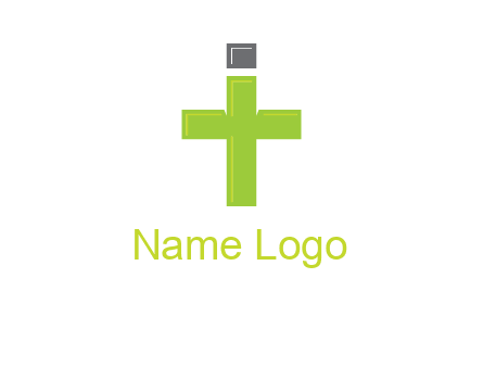 letter IT forming cross logo