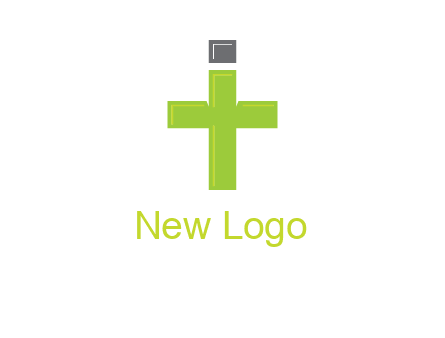 letter IT forming cross logo