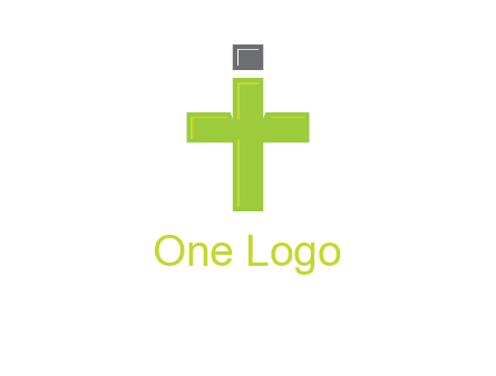 letter IT forming cross logo