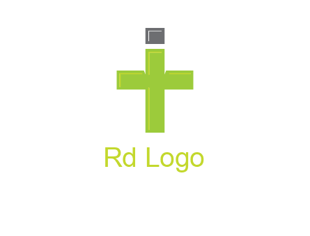 letter IT forming cross logo