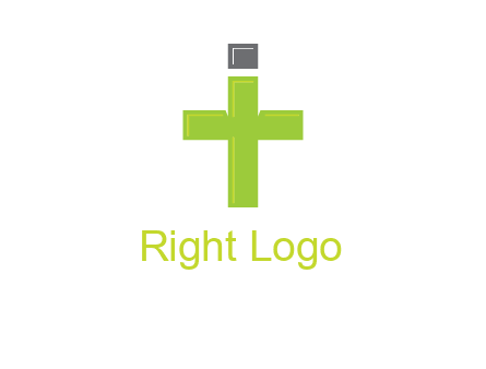 letter IT forming cross logo