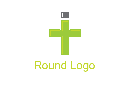 letter IT forming cross logo