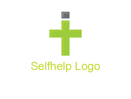 letter IT forming cross logo