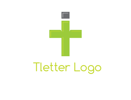 letter IT forming cross logo