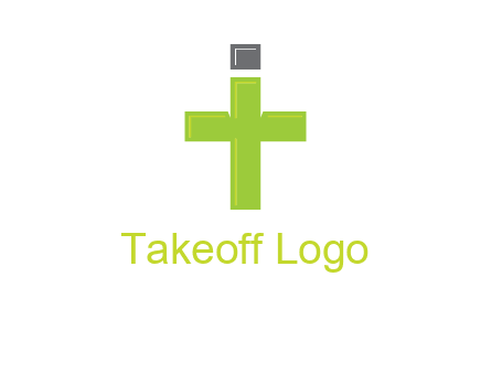letter IT forming cross logo