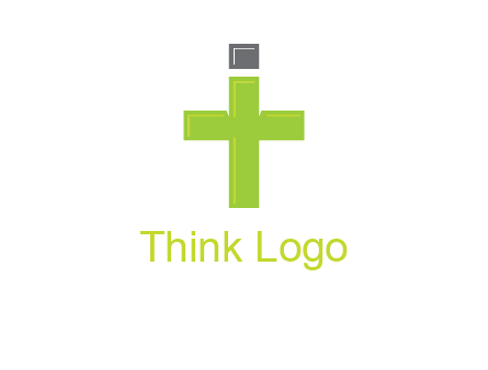 letter IT forming cross logo