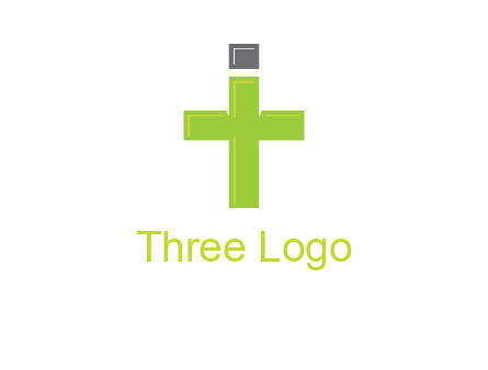 letter IT forming cross logo