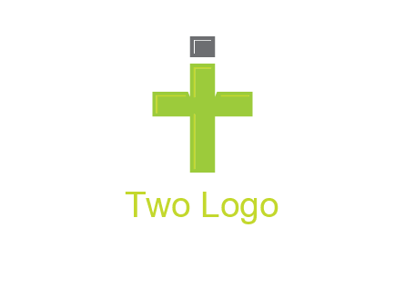 letter IT forming cross logo