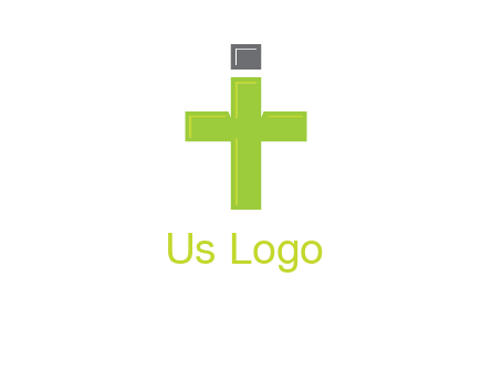 letter IT forming cross logo