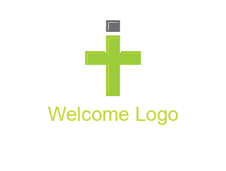 letter IT forming cross logo