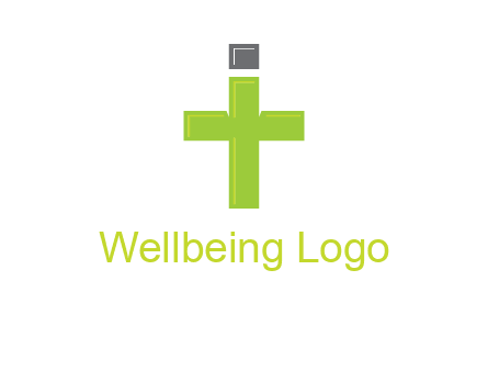 letter IT forming cross logo