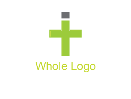 letter IT forming cross logo