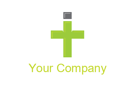 letter IT forming cross logo