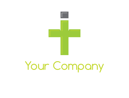 letter IT forming cross logo