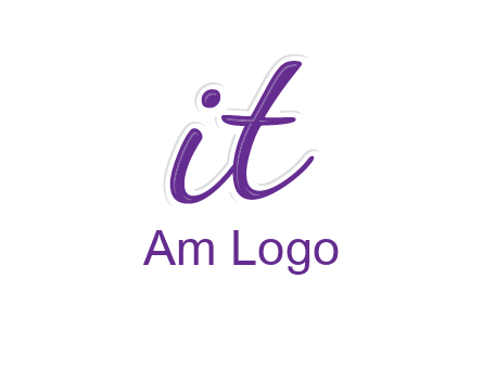 script font letter IT joined together