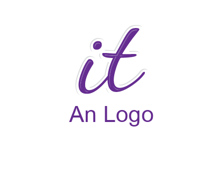 script font letter IT joined together