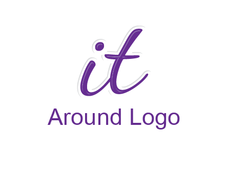 script font letter IT joined together