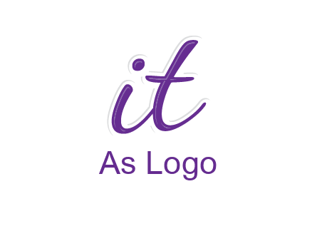 script font letter IT joined together