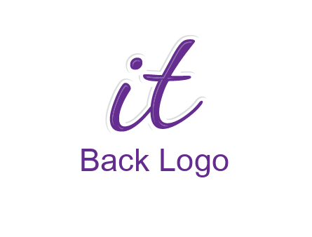 script font letter IT joined together