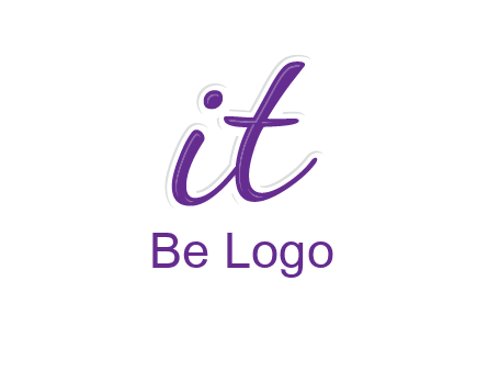 script font letter IT joined together