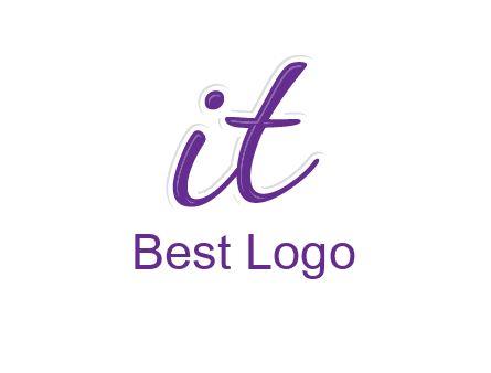script font letter IT joined together