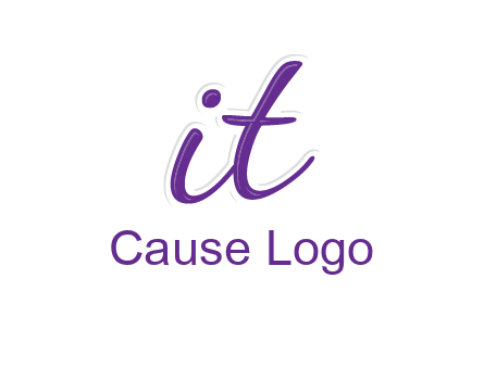 script font letter IT joined together