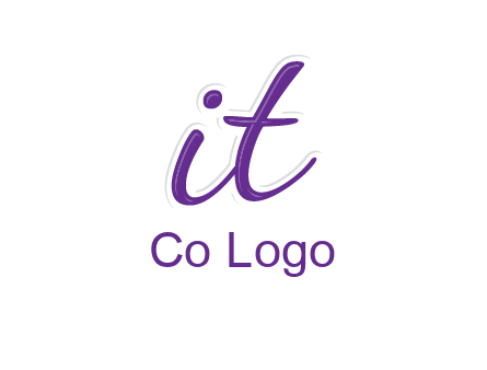 script font letter IT joined together