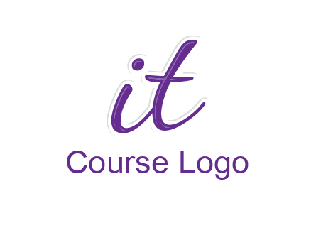 script font letter IT joined together
