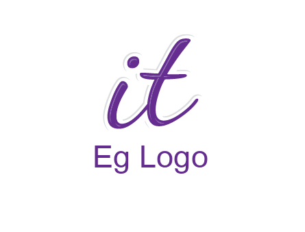 script font letter IT joined together