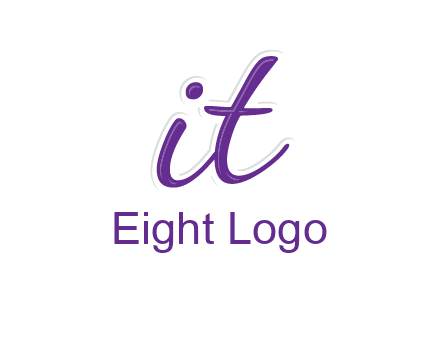 script font letter IT joined together