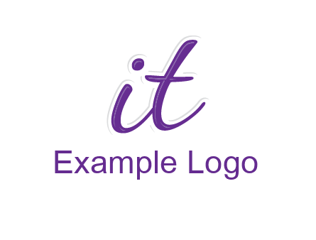 script font letter IT joined together