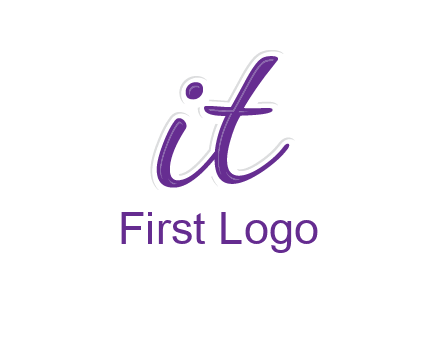 script font letter IT joined together