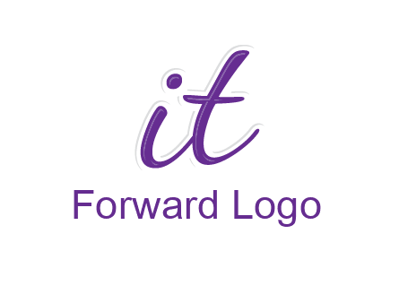 script font letter IT joined together