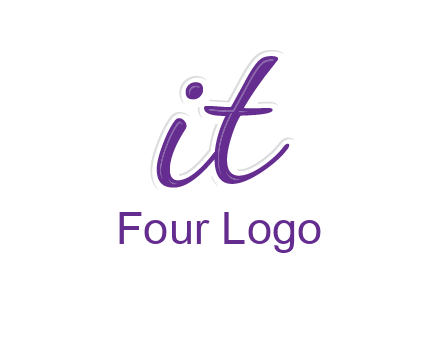 script font letter IT joined together