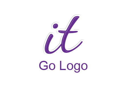 script font letter IT joined together