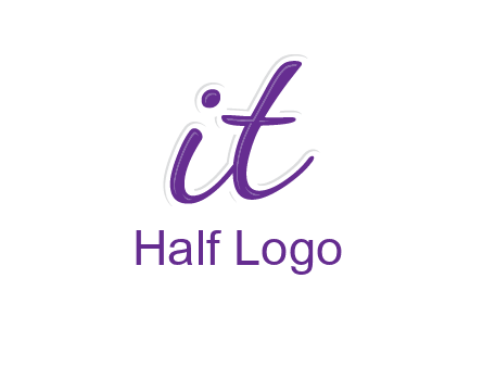 script font letter IT joined together