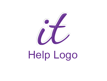 script font letter IT joined together