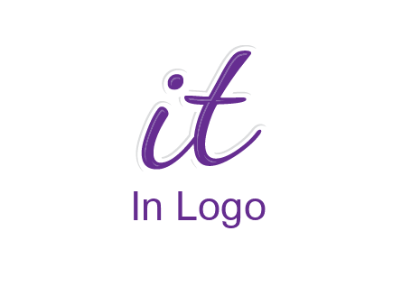 script font letter IT joined together