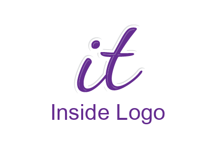 script font letter IT joined together