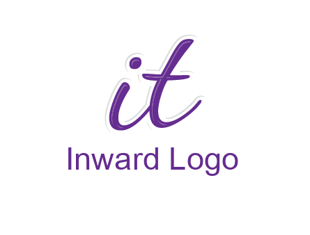 script font letter IT joined together